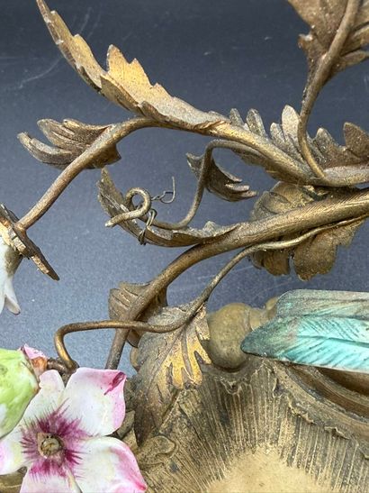 In the Meissen style
An ormolu inkwell of...