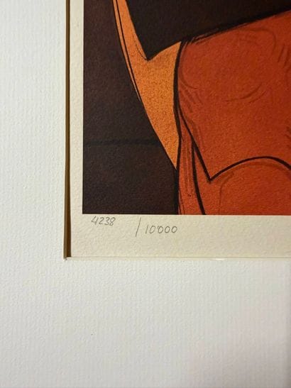 ADAMI Valerio, né en 1935
Portrait de Picasso
Lithographie...