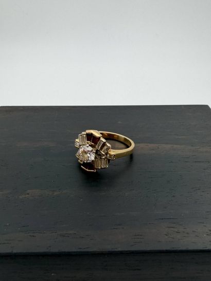 Ring in 18K (750) yellow gold
(eagle head)...