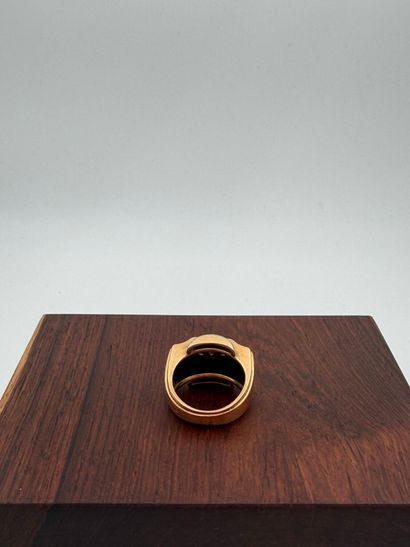 Ring in 18K (750) yellow and white gold
(eagle...