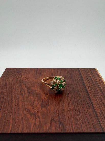 Cocktail ring in yellow gold (750)
(eagle...