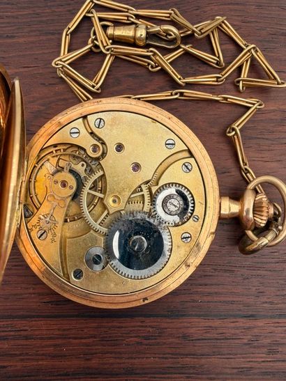 ELECTION gousset watch in 18K (750) yellow...