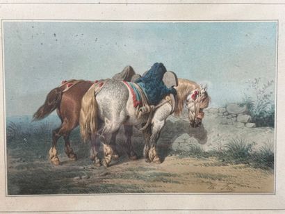 FORT Théodore (1810-1896)
Chevaux à l'écurie
Aquarelle...