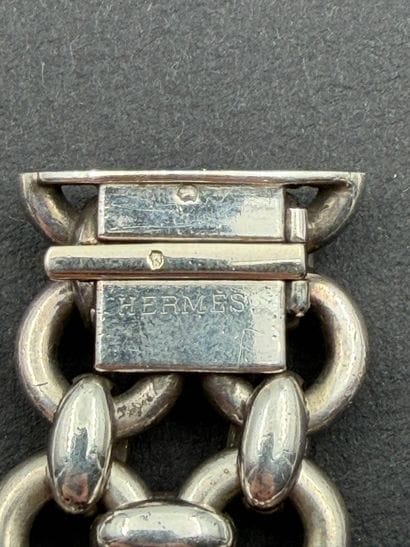 HERMÈS
Ribbon bracelet in silver articulated...