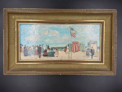 Pierre DAVAIN-LESAGE (1908-?)
Plage de Deauville
Huile...