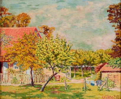 VON WÄTJEN Otto, 1881-1942,
Maison et verger,...