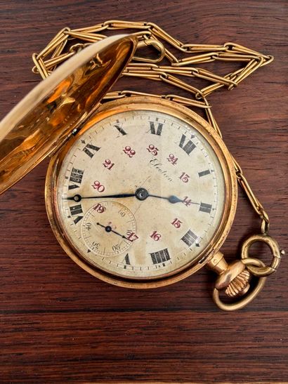 ELECTION gousset watch in 18K (750) yellow...