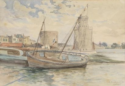 Raoul DOSQUE (1860-1937) 
L'entrée du port...
