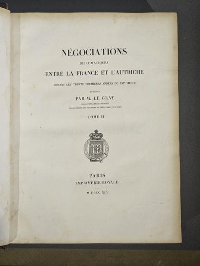 LE GLAY (André Joseph Ghislain), Négociations...