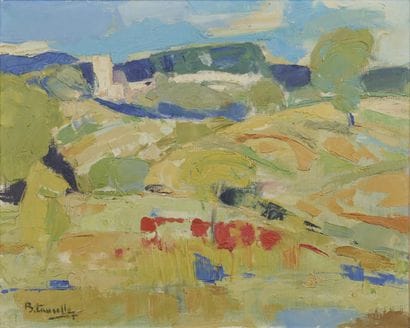 Bernard TAURELLE (1931) Vue de La Colle,...