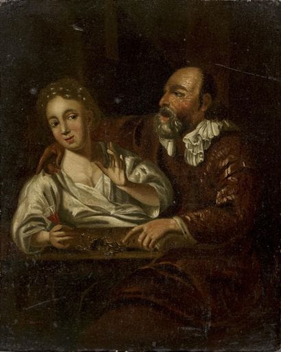 David TENIERS (161-1690) (d'après). Le prêteur...