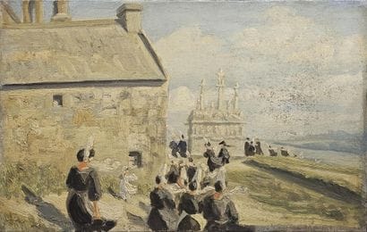 École bretonne du XXe siècle. Bigoudens en...