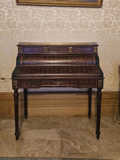 BUREAU A MECANISME en bois de placage et...