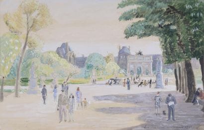 École du XXe siècle. La promenade des Tuileries....