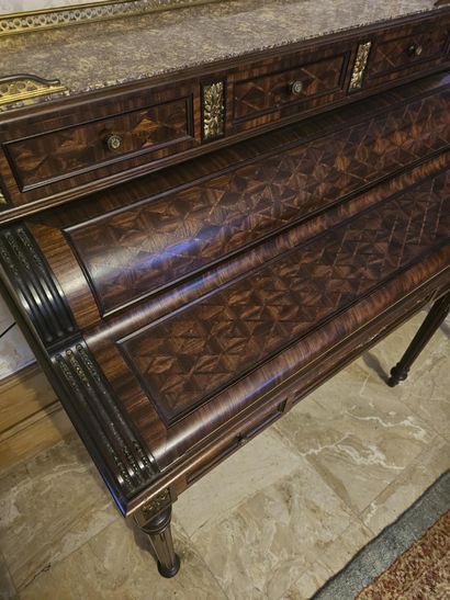 BUREAU A MECANISME en bois de placage et...