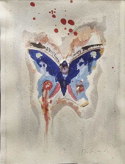 Claude BELLEGARDE (1927-2019) Papillon. Reproduction...