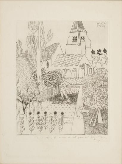 Charles Emile PINSON (1906-1963) Jardinier...