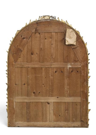 Important FIREPLACE MIRROR made of gilded...