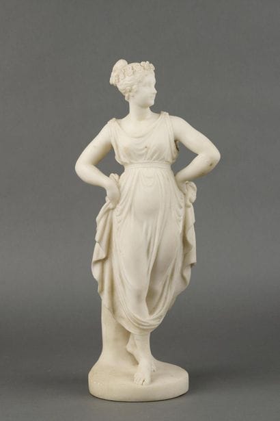 École du XIXe siècle. Jeune fille à la couronne...