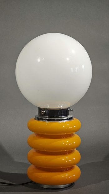 Carlo NASON (dans le goût de). Lampe en verre...
