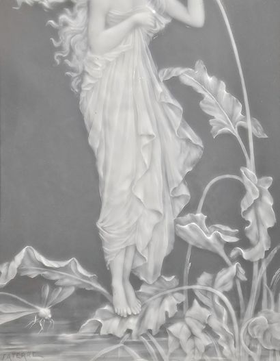 Auguste RIFFATERRE (1868-1935). Nymphe à...