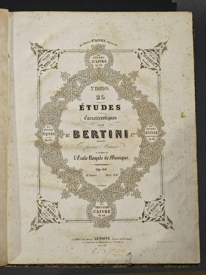 Trois RECUEILS DE PARTITIONS dont : 
- Études...