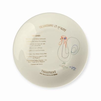 Jean COCTEAU pour GDA à Limoges. ASSIETTE...