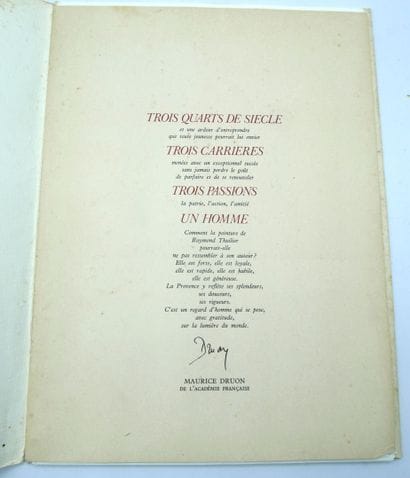 THUILIER (Raymond).

Fleurs et Paysages de...