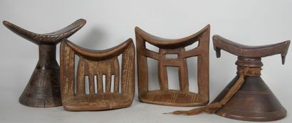 ETHIOPIA 

Set of four wooden neck rests...