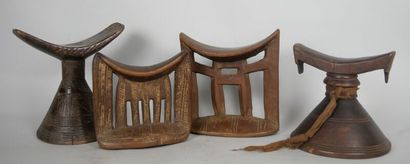 ETHIOPIA 

Set of four wooden neck rests...
