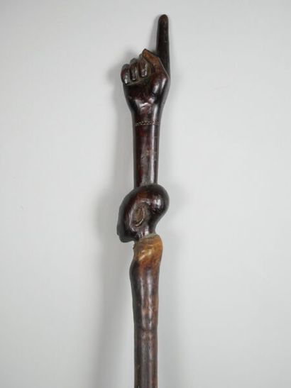 TANZANIA - PARE people 

Wooden cane decorated...