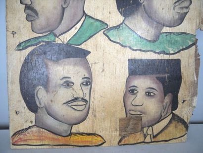 COTE D'IVOIRE or GHANA.

Sign of hairdresser....