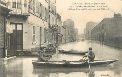 21 CARTES POSTALES INONDATIONS 1910 : Paris-5cp...