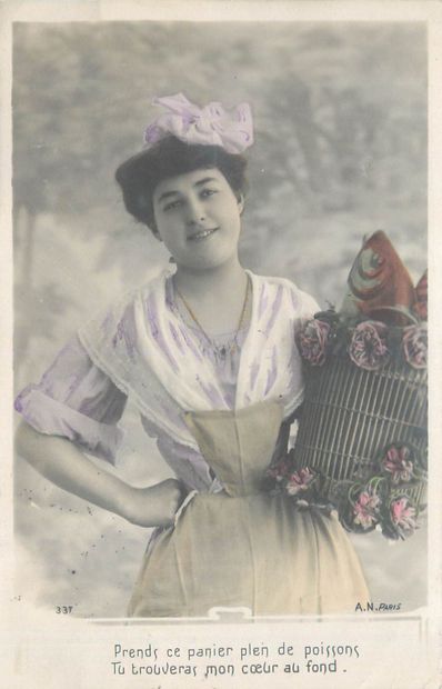 170 CARTES POSTALES FANTAISIES : Réelles,...