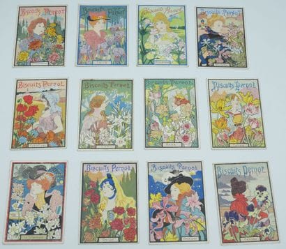 96 CHROMOS : PERNOT Biscuits. « 1-Vue de...