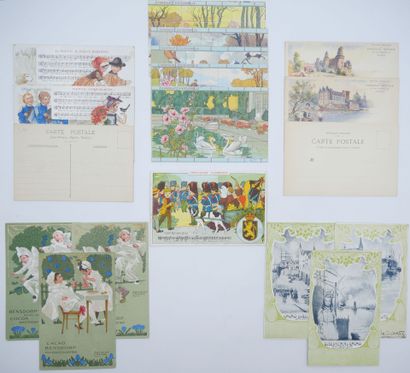 58 CARTES POSTALES PUBLICITAIRES : Chocolat/Cacao....
