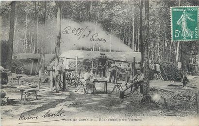3 CARTES POSTALES BOIS & TRAVAIL DU BOIS...
