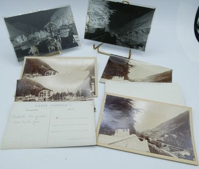 55 PHOTOGRAPHIES : 10 plaques de Verre et...