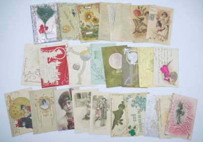 52 CARTES POSTALES FANTAISIES : Sélection....
