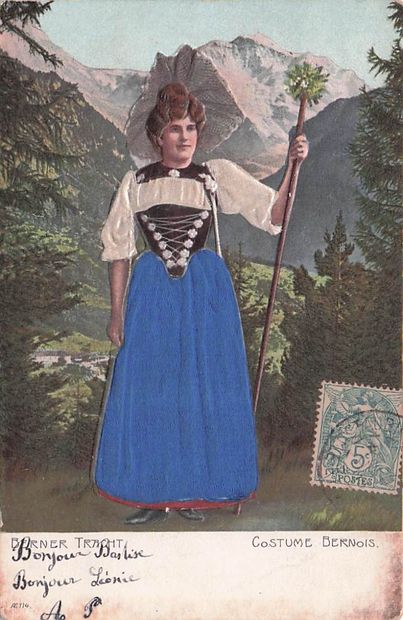 12 CARTES POSTALES SUISSE : Costumes de divers...