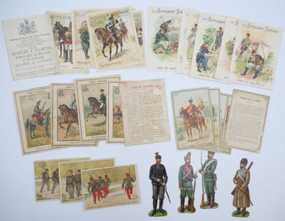 52 CHROMOS, IMAGES & DECOUPIS - MILITARIA...