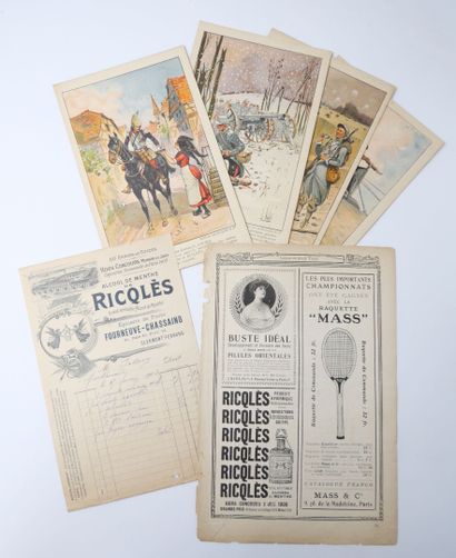 44 CHROMOS ET DOCUMENTS RICQLES : Carnet-Souvenir...