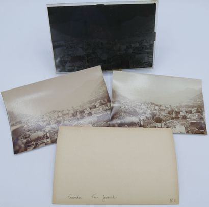 55 PHOTOGRAPHIES : 10 plaques de Verre et...
