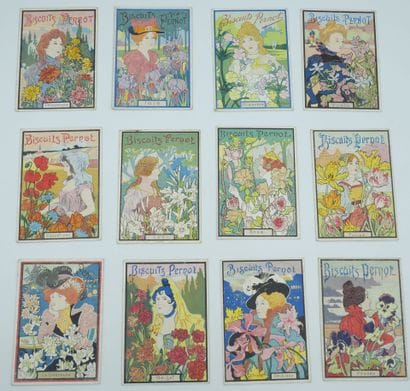 96 CHROMOS : PERNOT Biscuits. « 1-Vue de...
