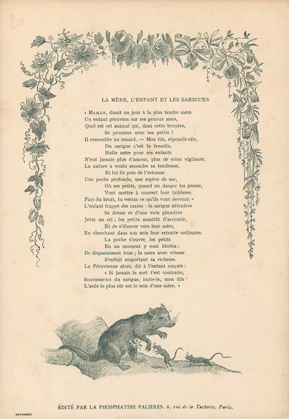 24 CHROMOS : Phosphatine Falières-Fables/Poésies...