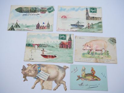 102 CARTES POSTALES & IMAGES FANTAISIES :...