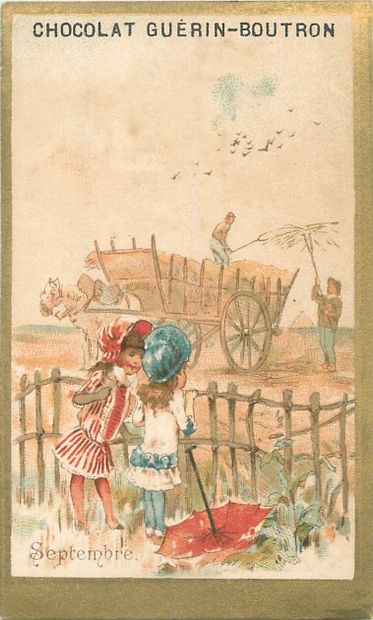 57 Chromos - Chocolat Guérin-Boutron.
Bordure...