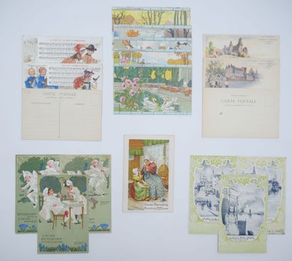 58 CARTES POSTALES PUBLICITAIRES : Chocolat/Cacao....