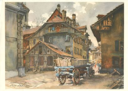 Suisse. 40 Lithographies, Reproductions et...