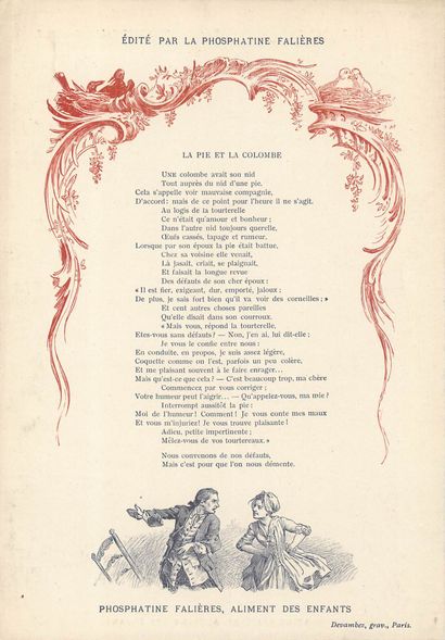 24 CHROMOS : Phosphatine Falières-Fables/Poésies...